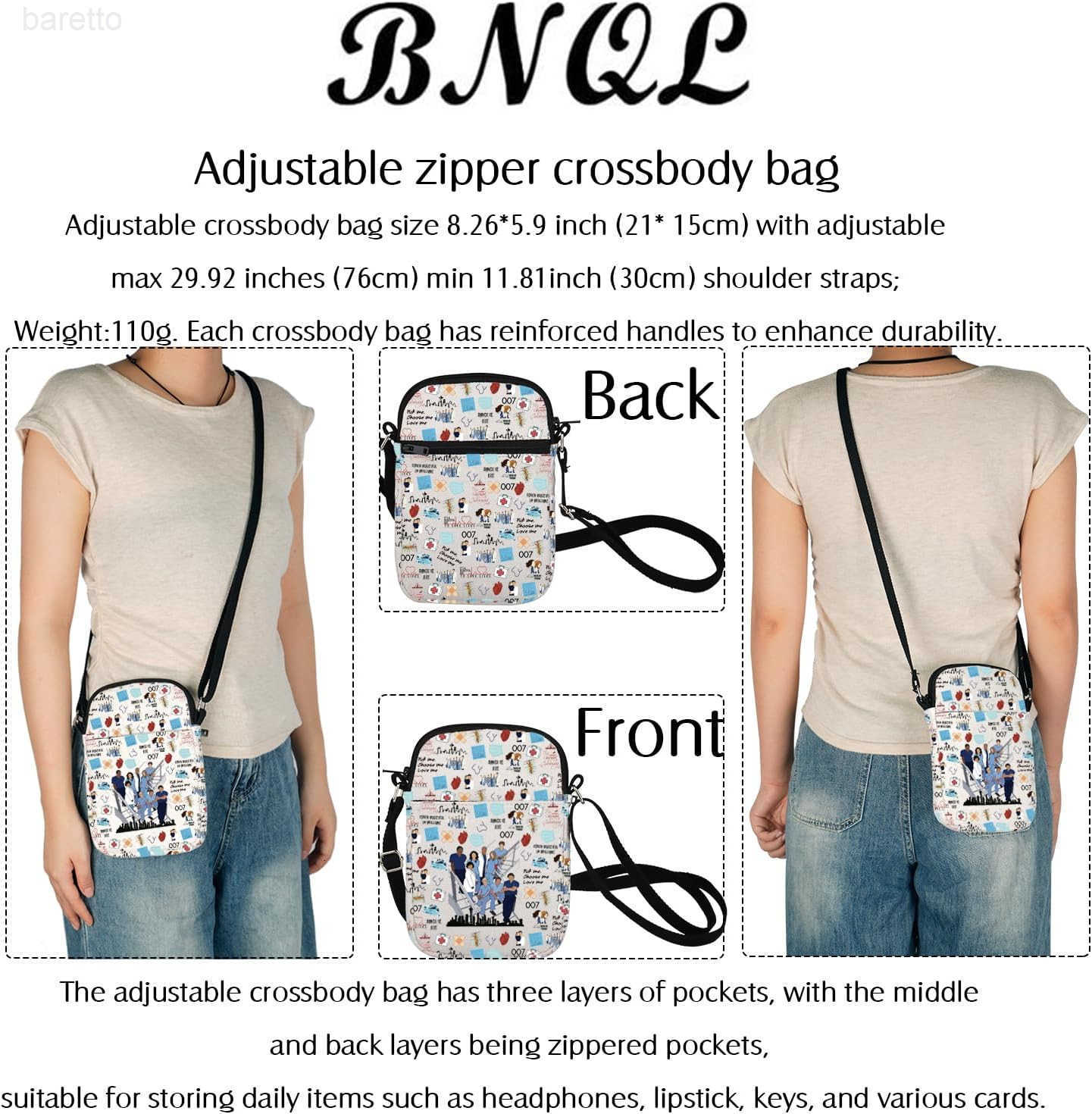 Crossbody Bag Medical Tv Show Fans Gifts Merchandise Doctor Thank You Gift Memorial Hospital Gifts Shoulder Bag Z250909
