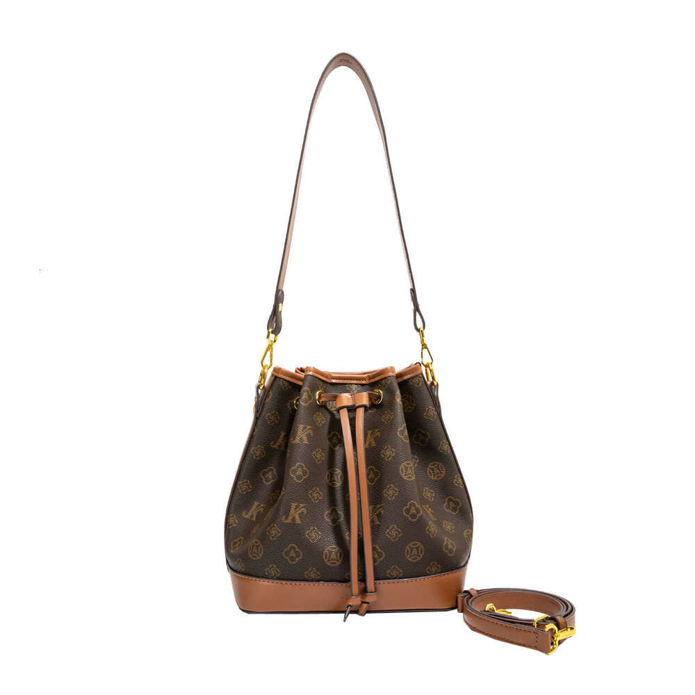 Chic Light Monica Vintage Casual Simple Handheld Stylish Single Shoulder Crossbody Bucket Bag For Women