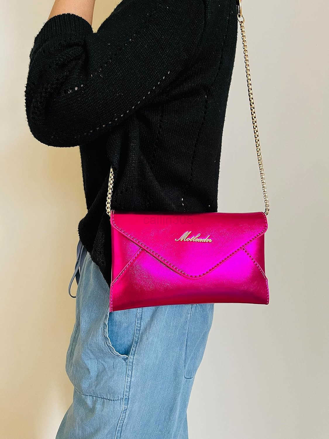 Bag Envelope Clutch Purses for Women Metallic Leather Small Crossbody Bags Sparkle Purse for Prom Wedding Z25909