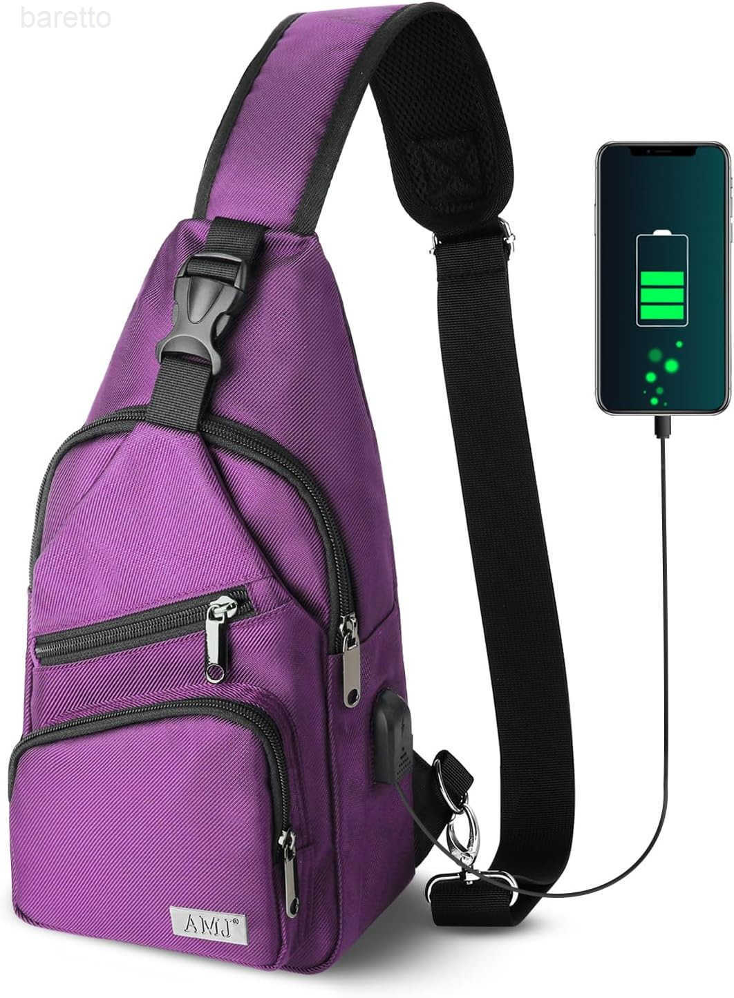 Crossbody Sling Bag Men Women Casual Shoulder Backpack Chest Daypack Satchel for Hiking Travel Z250909