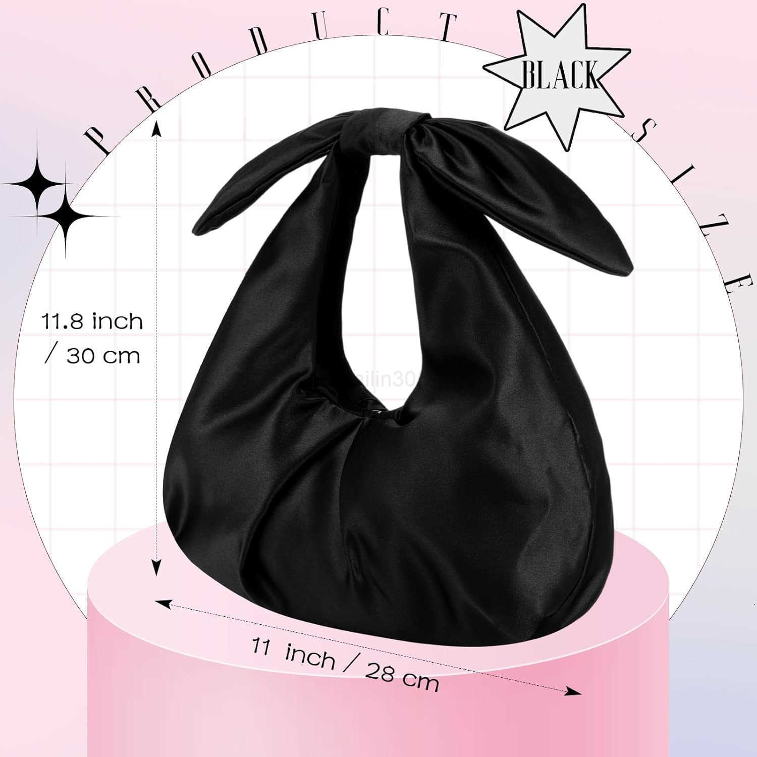 Purse for Women Bow Evening Bag Ruched Satin Handbag Top Handle Purse for Wedding Bachelor Bridesmaid Gifts Z25909