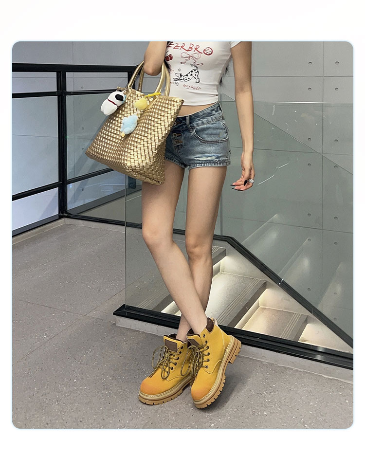 free shipping designer shoes Martin Boots Women's 2025 New Retro Trendy Thick soled Tall Casual Boots