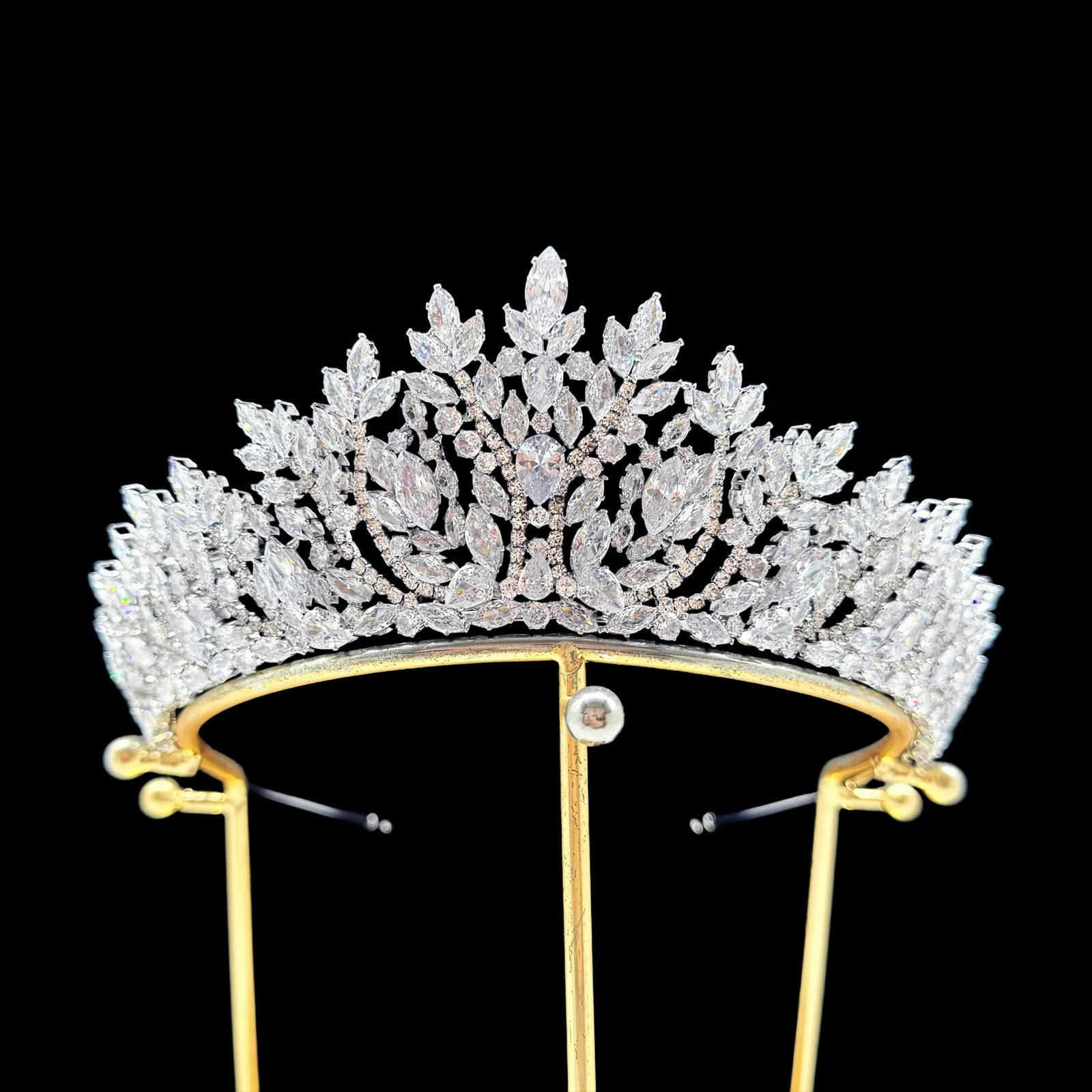 Bride Crowns For Wedding Headdress Cubic Zirconia CZ Princess Women Crown Tiaras Bridal Headband Prom Jewelry Headpiece 250909