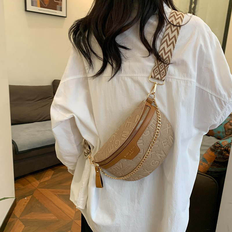 Womens Fashion Trendy Waist Bag Checkered Crossbody Chest Pack Versatile And Practical Shoulder Sling Bag 250805