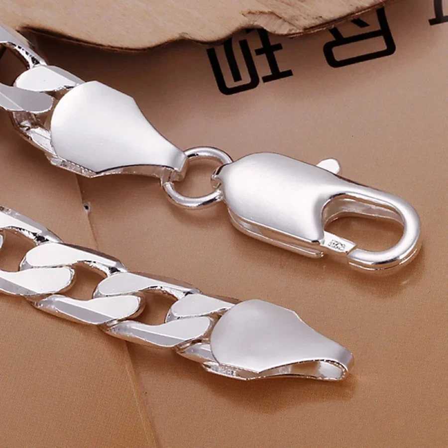 Wholesale 925 Sterling Silver Bracelet Jewelry 4MM10MM Width Solid for Man Men Women Chain Noble Wedding Party GiftsXJ250909