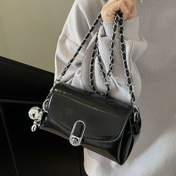 Texture For High-Quality Women 2025 New Fashion Versatile Chain Crossbody Summer Stylish Small Square Bag
