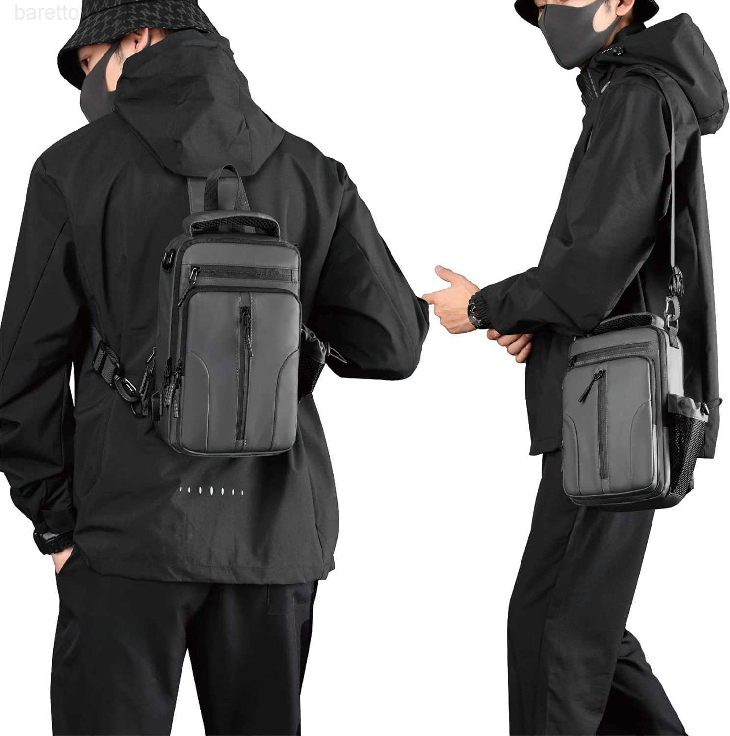 Theft Crossbody Backpack Shoulder Sling Bag Men Women One Strap Motorcycle Messenger Bag Daypack for Cycling Z250909