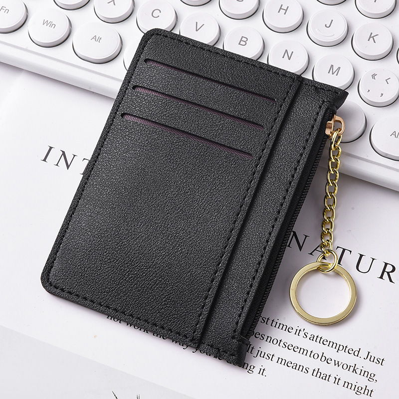 Free Shipping 2025 New Ultra Thin Women's Card Wallet Multi-Card Slot Zipper Coin Purse High Capacity ID Document Holder