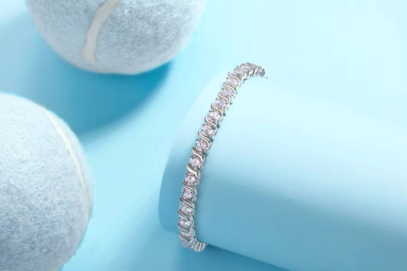 Factory Wholesale 4mm Moissanite Tennis Bracelet S925 Sterling Silver Hypoallergenic Luxury Jewelry