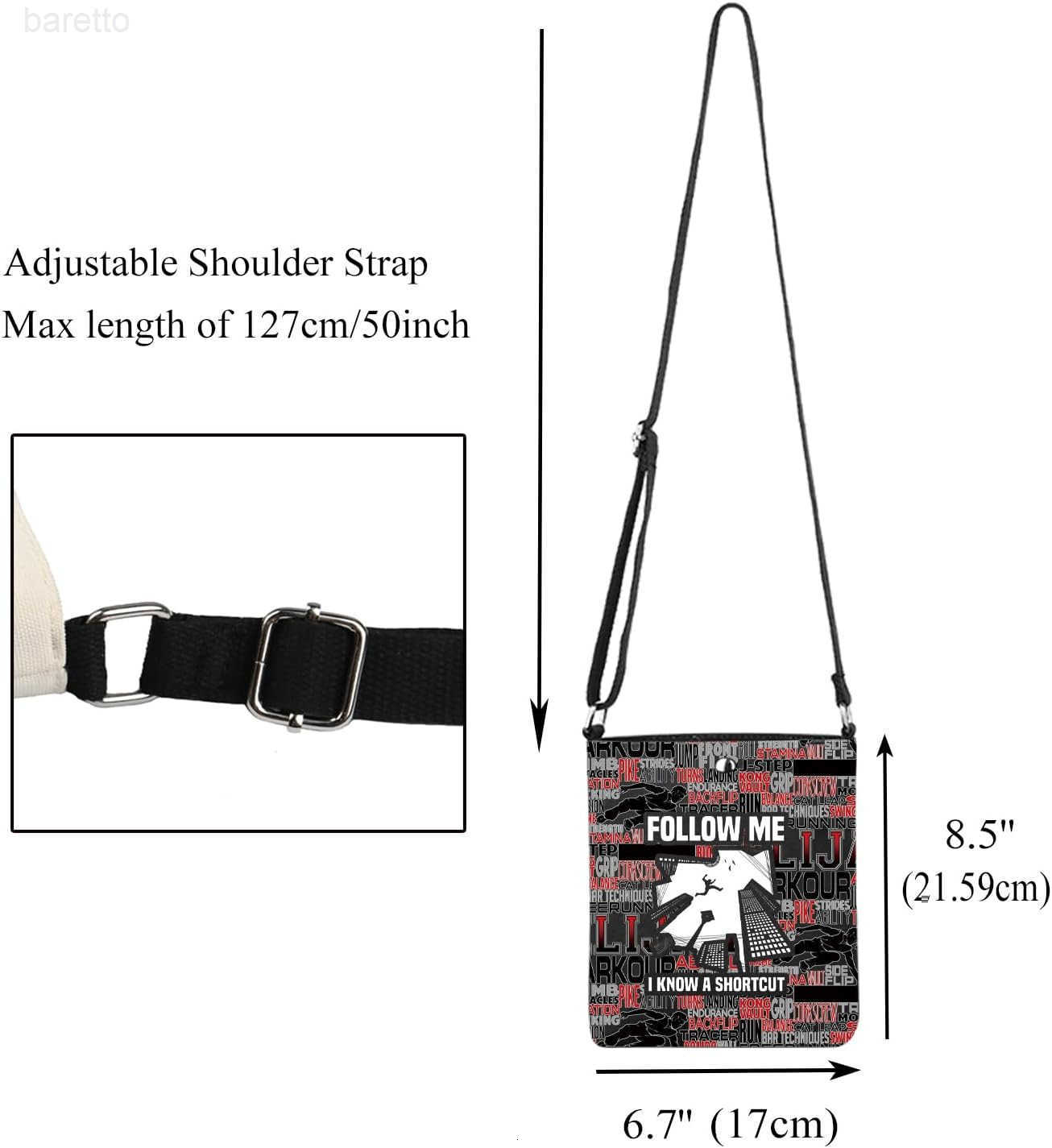 Parkour Gifts Follow Me I Know a Shortcut Crossbody Bag Parkour Lover Gifts Freerunner Gift Traceur Shoulder Small Bag Z250909