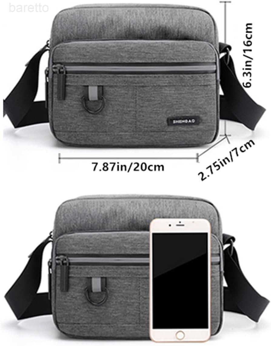 Canvas Crossbody Bag for MenSmall Shoulder Bag Mini Messenger Bag for Cell Phone Portable mobile phone coin bag Z250909