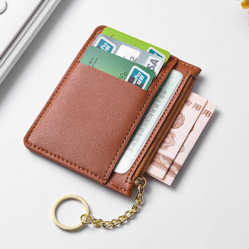 Free Shipping 2025 New Ultra Thin Women's Card Wallet Multi-Card Slot Zipper Coin Purse High Capacity ID Document Holder