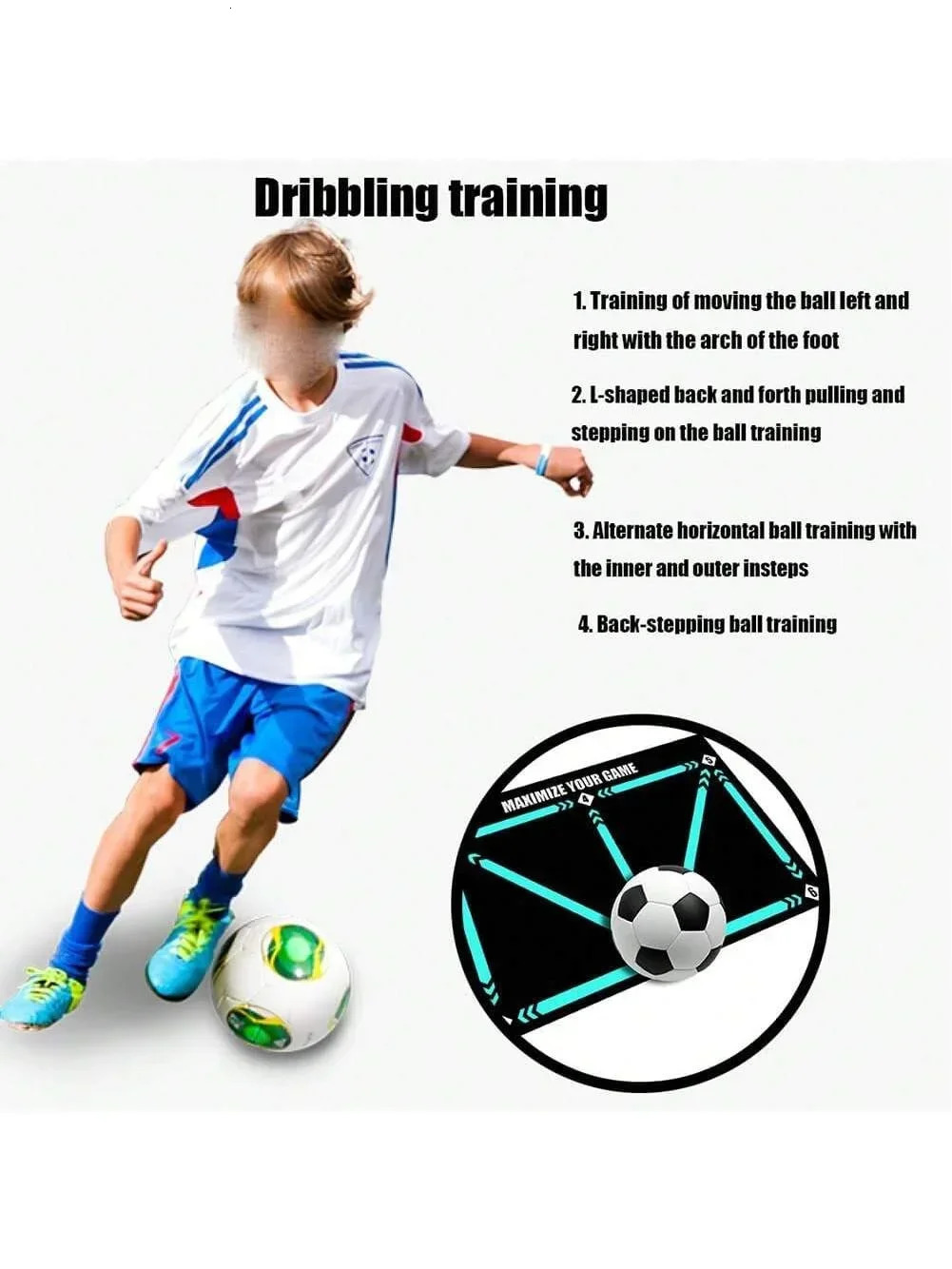 Soccer ball control training mat Stable and silent rubber base Digital Guidance Improve ball sense daily training 250909