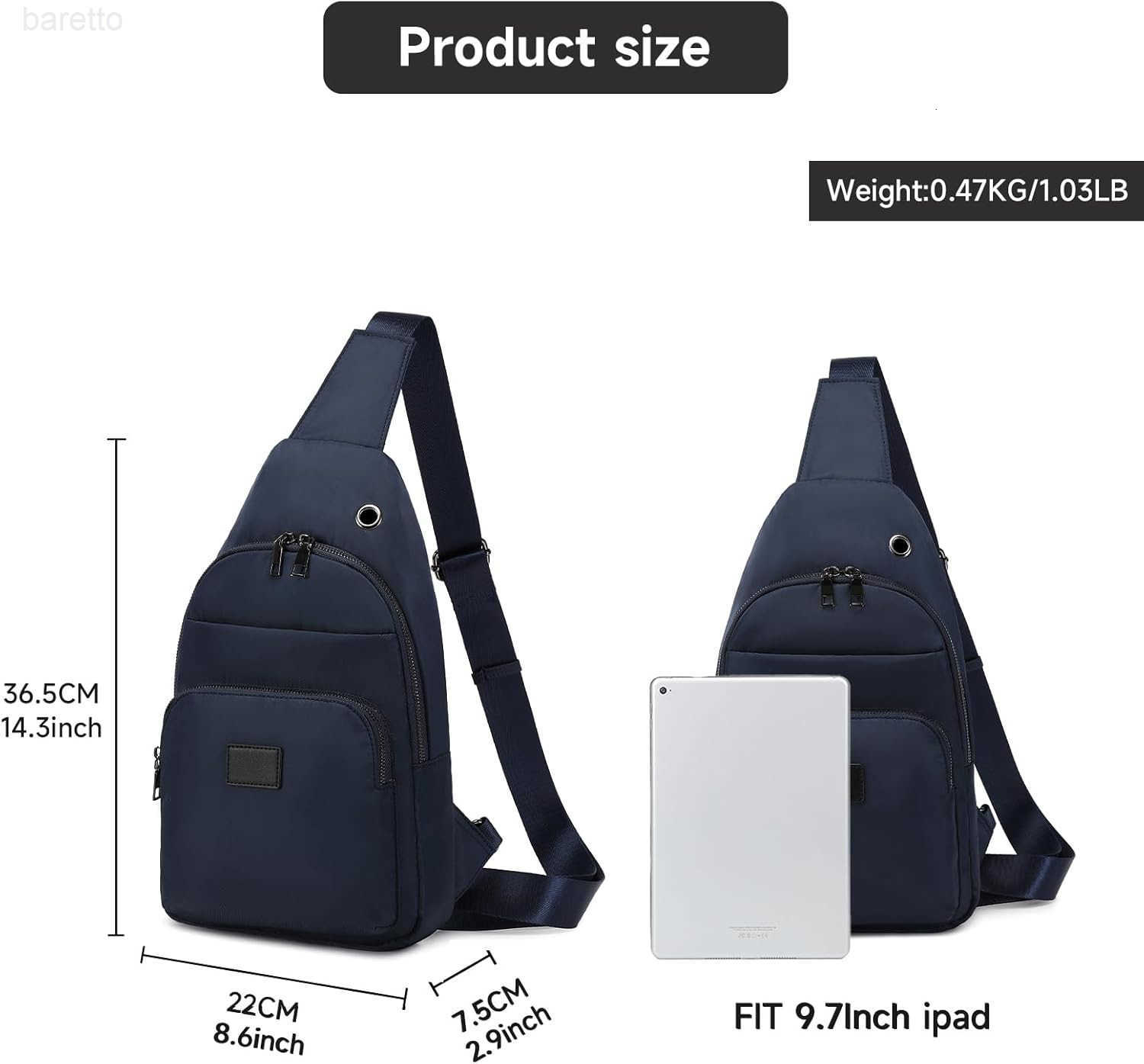 Mens Crossbody Sling Bag Singleshoulder Bag Chest Bag Outdoors Travel Hiking Chest Bag Daypack for Men Z250910
