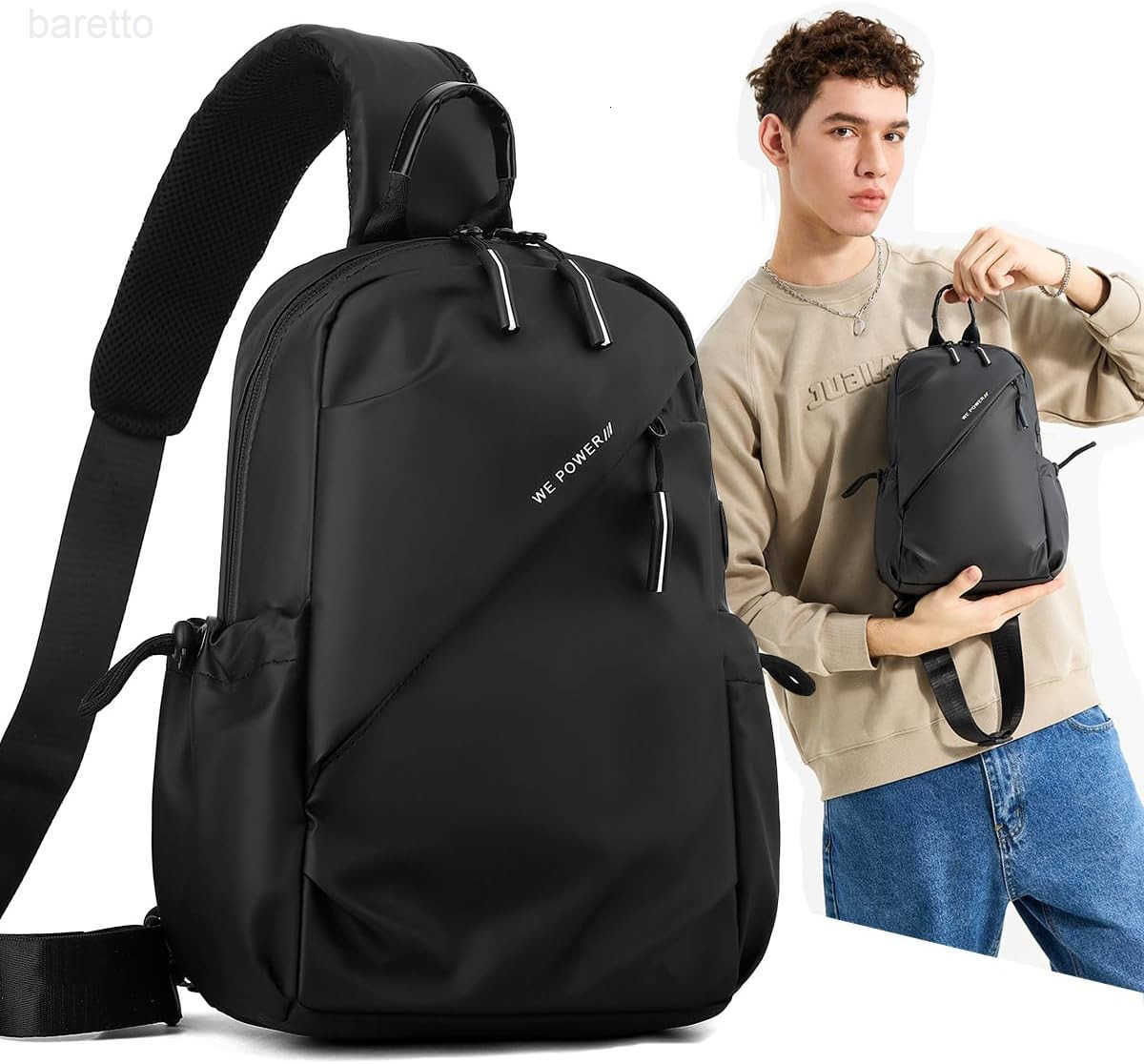 Inch Tablet Backpack Stylish Single Shoulder 12L Ergonomic Shoulder Strap Simple Messenger Small Bag Suitable for Outdoors Night Cycling Backpacks for