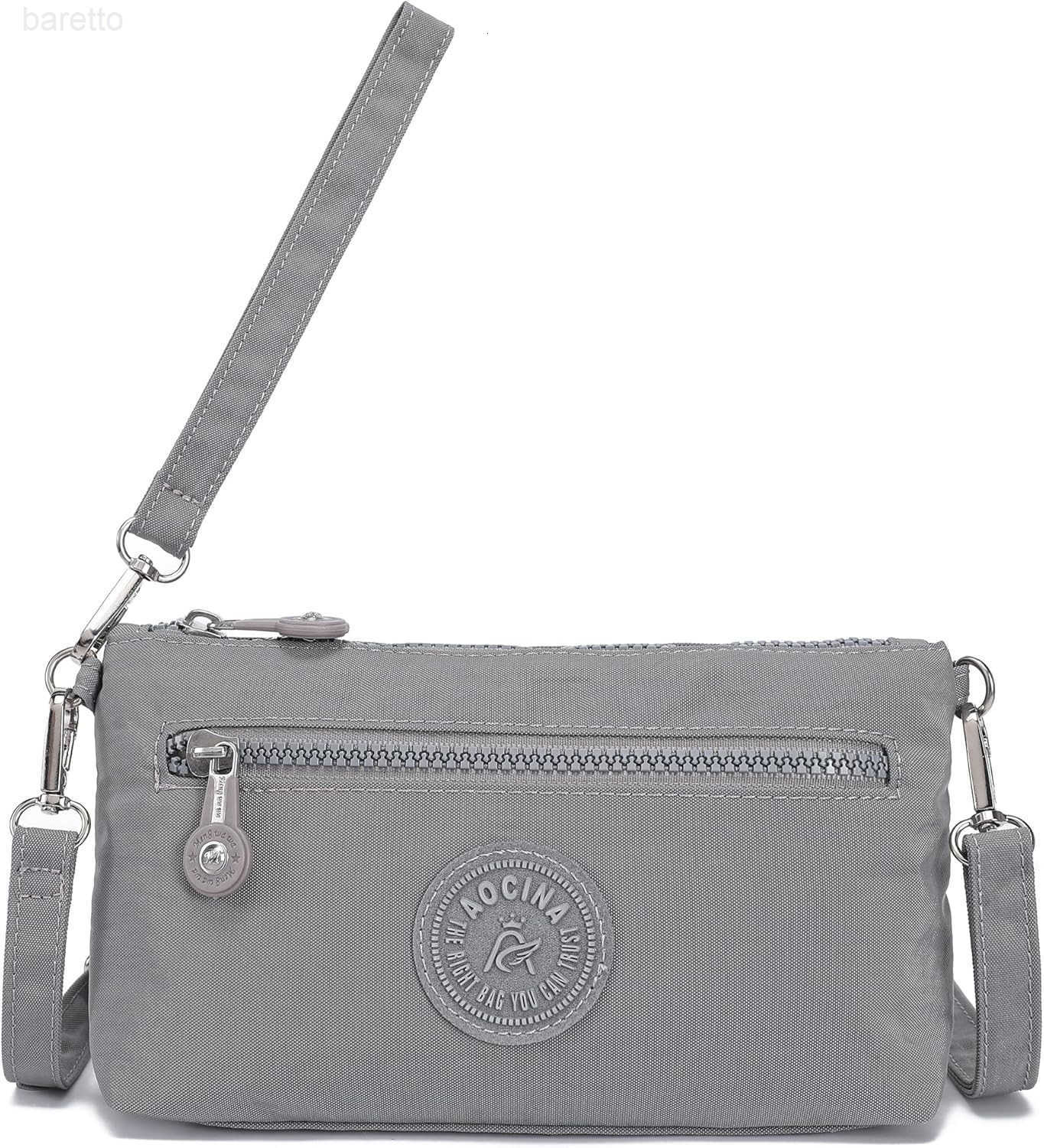RFID Printed Wristlet Wallet for Women Small Crossbody Purse Nylon Clutch Bag with Card Slots MultiPockets Z250909