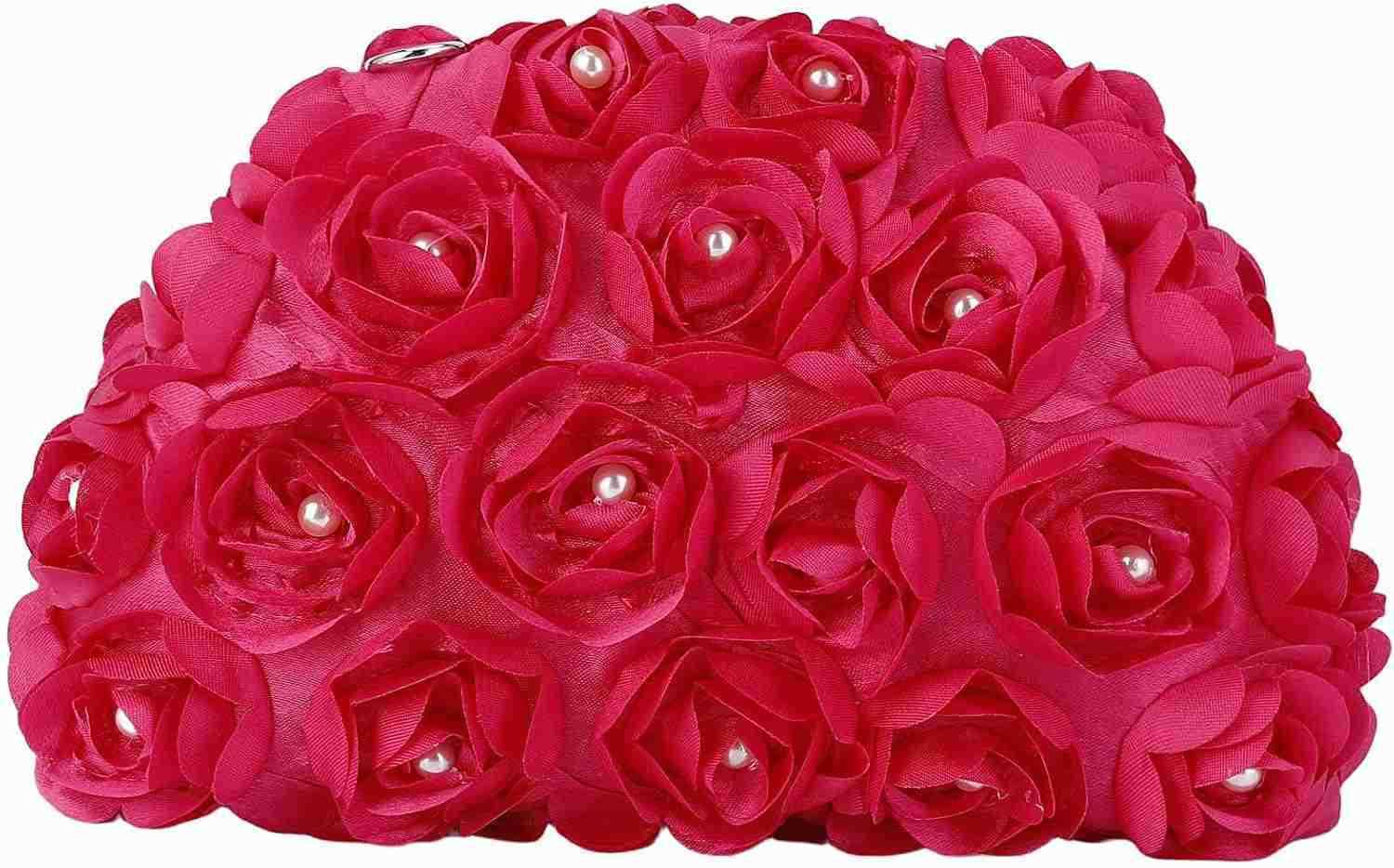 Floral Clutch Purses for Women Elegant Evening Purse Bridal Handbag Shoulder Bag with Detachable Chain Z25909