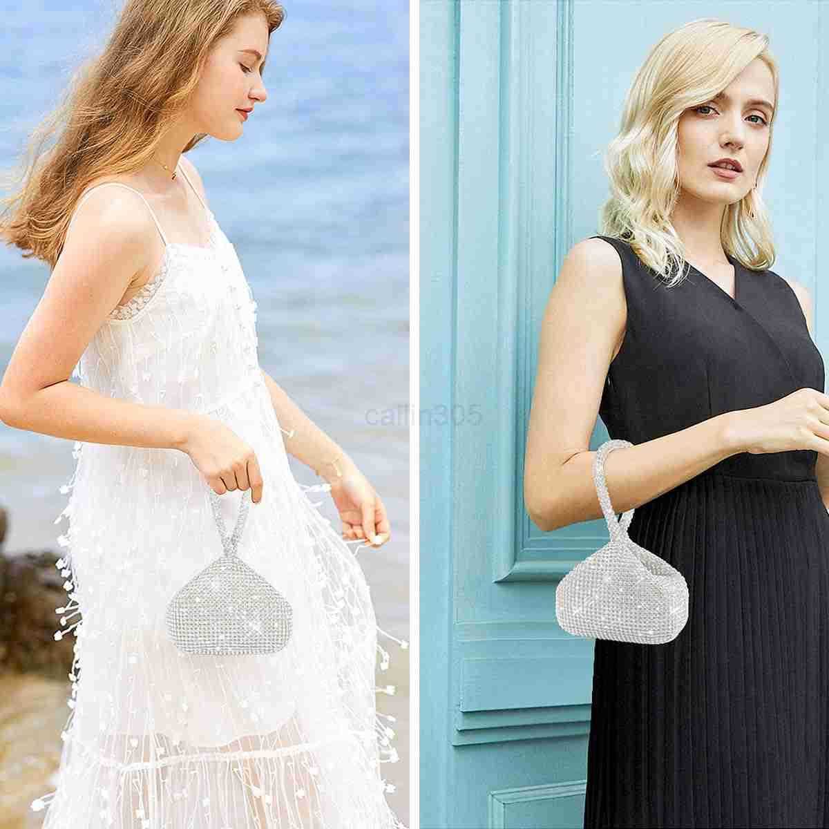 Evening Clutch Bag Women Rhinestone Clutch Bag Sparkly Glitter Purse for Prom Party Wedding Engagement Z25909