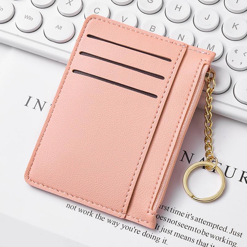 Free Shipping 2025 New Ultra Thin Women's Card Wallet Multi-Card Slot Zipper Coin Purse High Capacity ID Document Holder