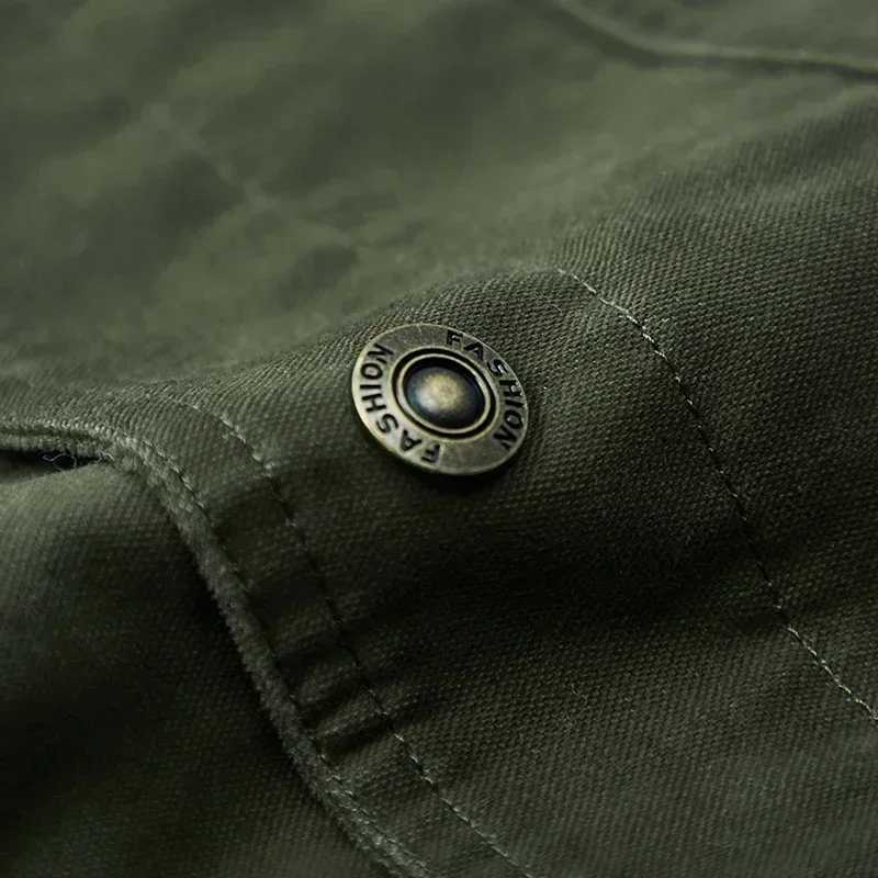 New Autumn Winter Cotton Army Military Cargo Bomber Jackets Casual Streetwear Field Windbreaker Varsity Denim Coats Men Clothing W250909