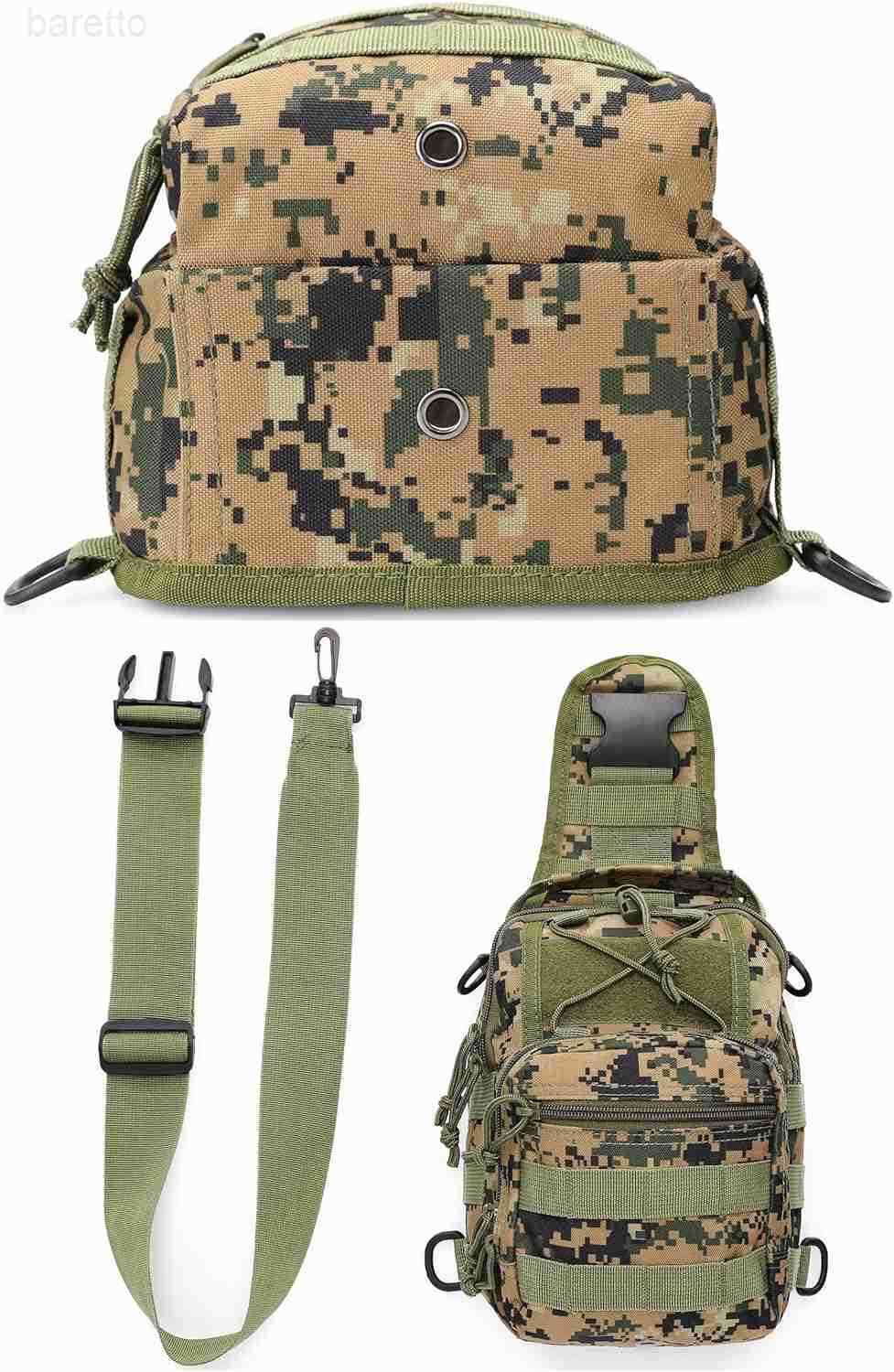 Hunting Backpack Waterproof Sling Shoulder Bag Small Carry Pouch Digital Jungle Camo Z250909