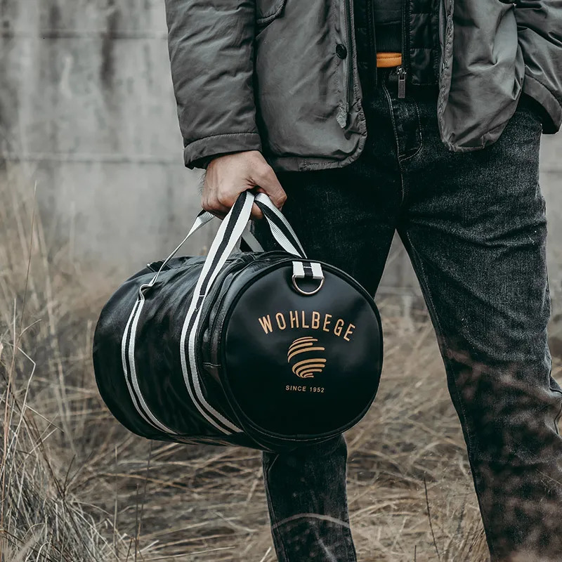 Gym Bag PU Leather Travel Duffle Men Sports Fitness Business Casual Lage Handbag Shoes Shoulder Weekend Outdoor w250908