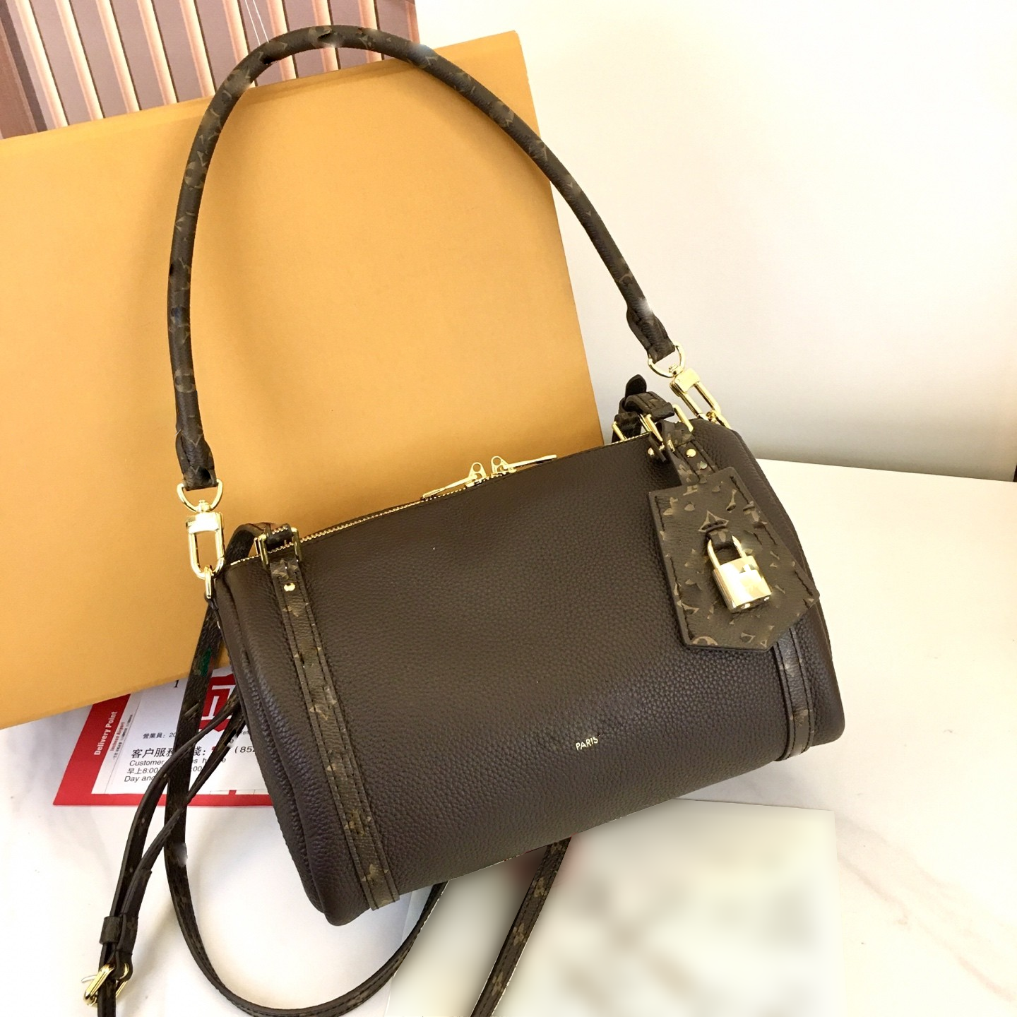 Designer bag Luxury express bag Shoulder Bags Designer Women Old Flower Leather Crossbody Luxury Brand Embossed Tote Purse Brown Flower Handbag purseS 03.