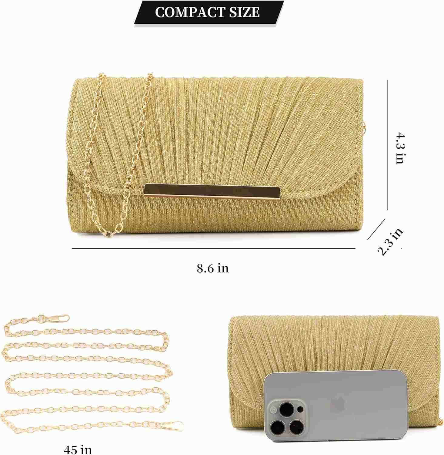 Bag Clutch Purses Sparkling Party Handbag for Women Wedding Formal Purse for Dressy Z25909