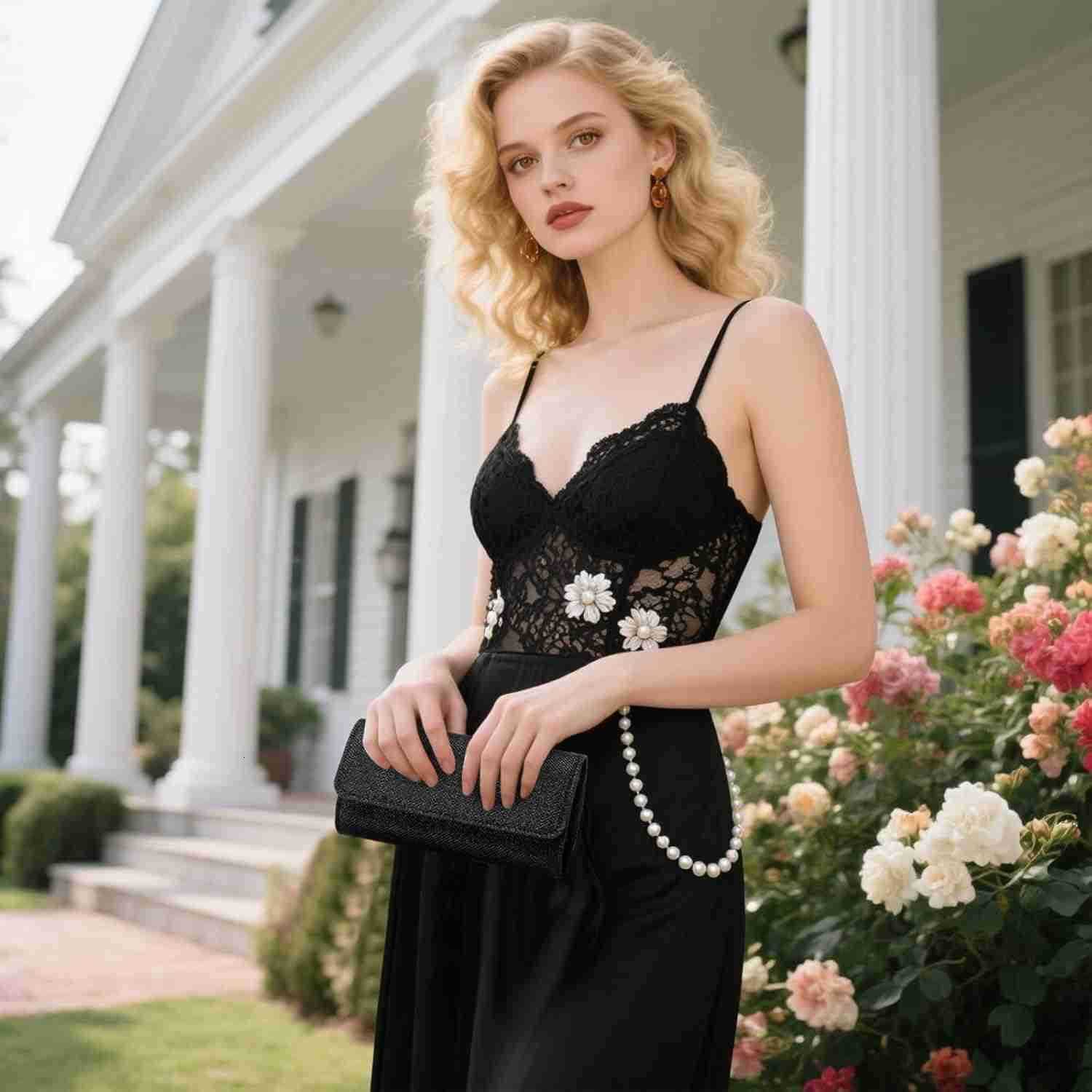 Purses for Women Evening Bag with Detachable Chain Ladies Sparkling Party Handbag Wedding Bags Z25909