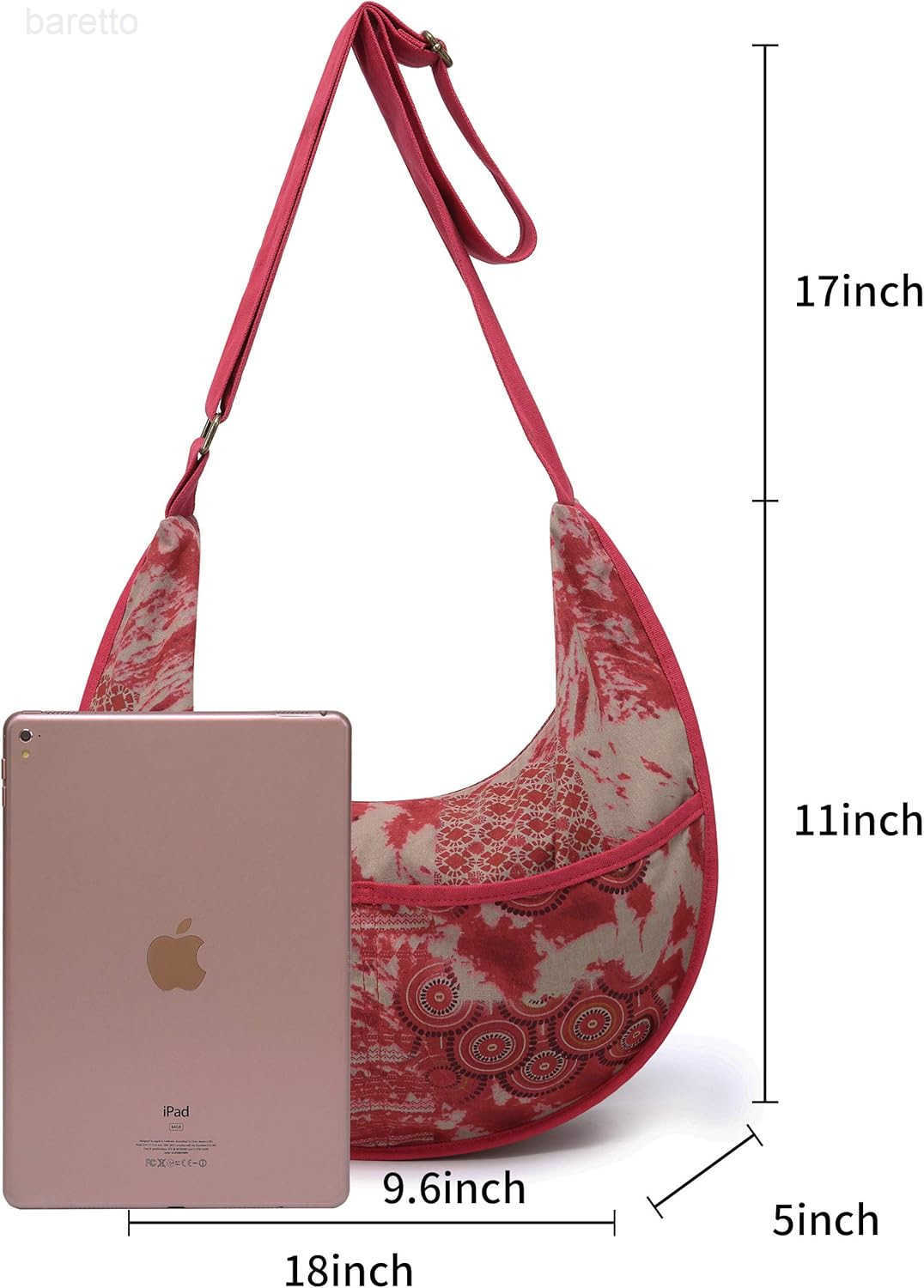 Womens Hippie Large Sling Shoulder Boho Handbag canvas Crossbody Bags Z250909