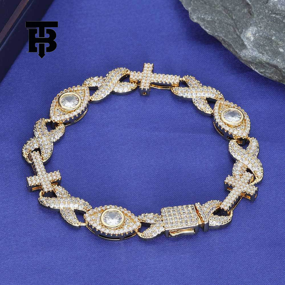 TB BHULAMTE Free Shipping New Designer Accessories Hip-hop Bracelet Eye Shape Chain Trendy Cross-border Jewelry Accessories Mens Bracelet Customizatio