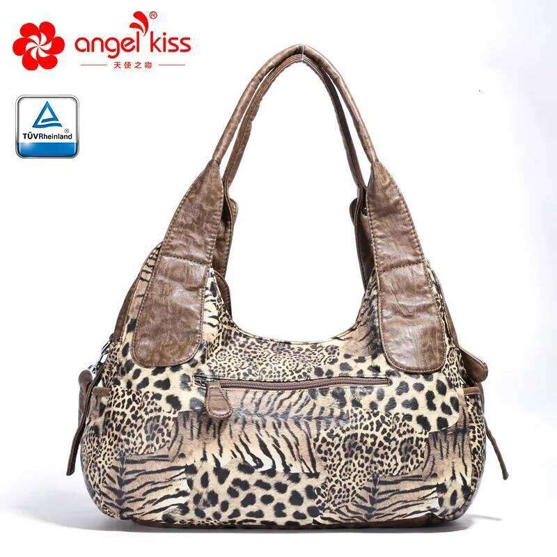 Angelkiss Women Handbags Leopard Top-handle Handbag Fashion Satchel Dumpling Pack Shoulder Tote Bag Hobos Large Purse