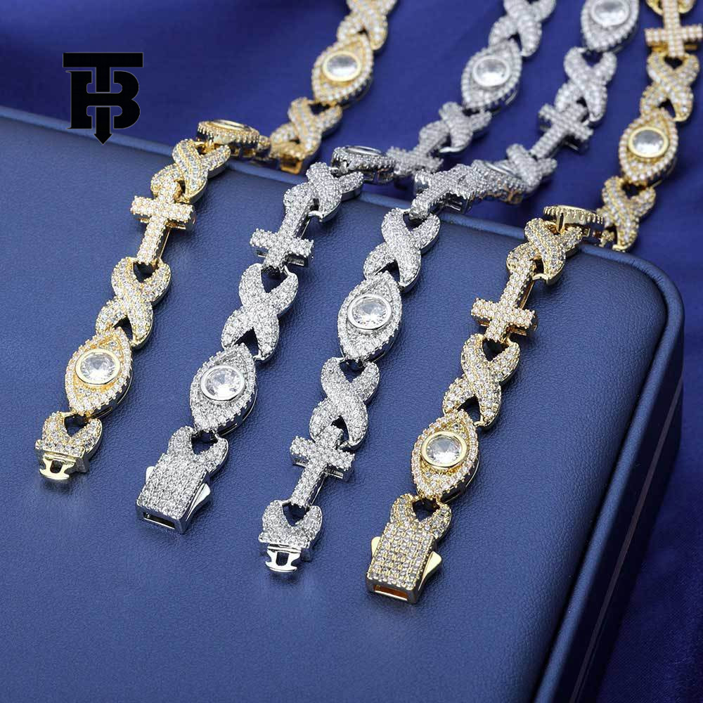 TB BHULAMTE Free Shipping New Designer Accessories Hip-hop Bracelet Eye Shape Chain Trendy Cross-border Jewelry Accessories Mens Bracelet Customizatio