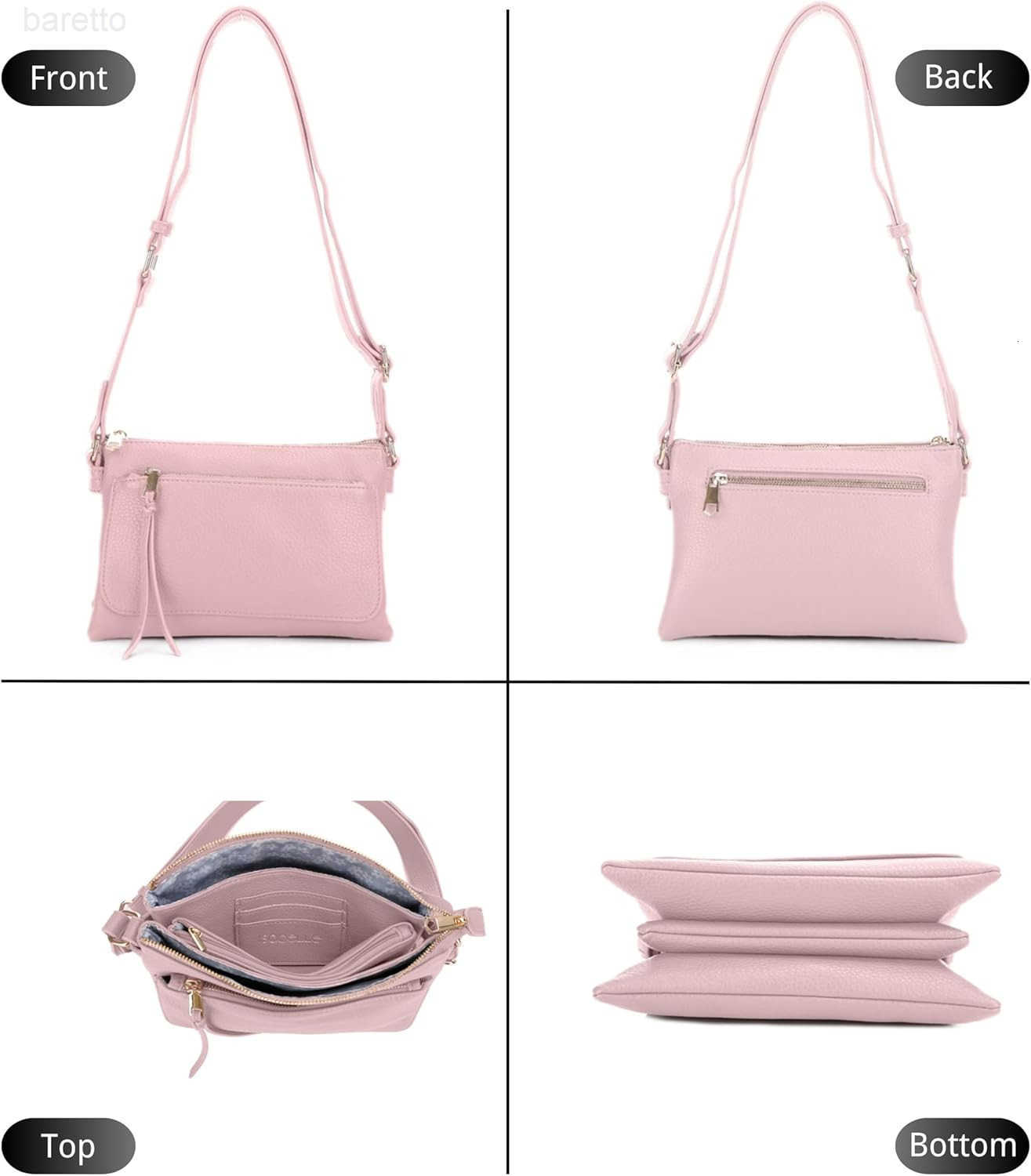 Multicompartment Functional Women Travel Crossbody with Comfortable Shoulder Strap Z250909