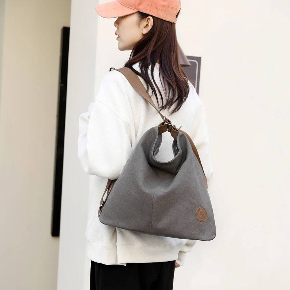 Convertible Backpack Handbag Large Capacity Simple Handbag Autumn New Designer Bag design With Zipper Pocket Travel Bag Shoulder Bag