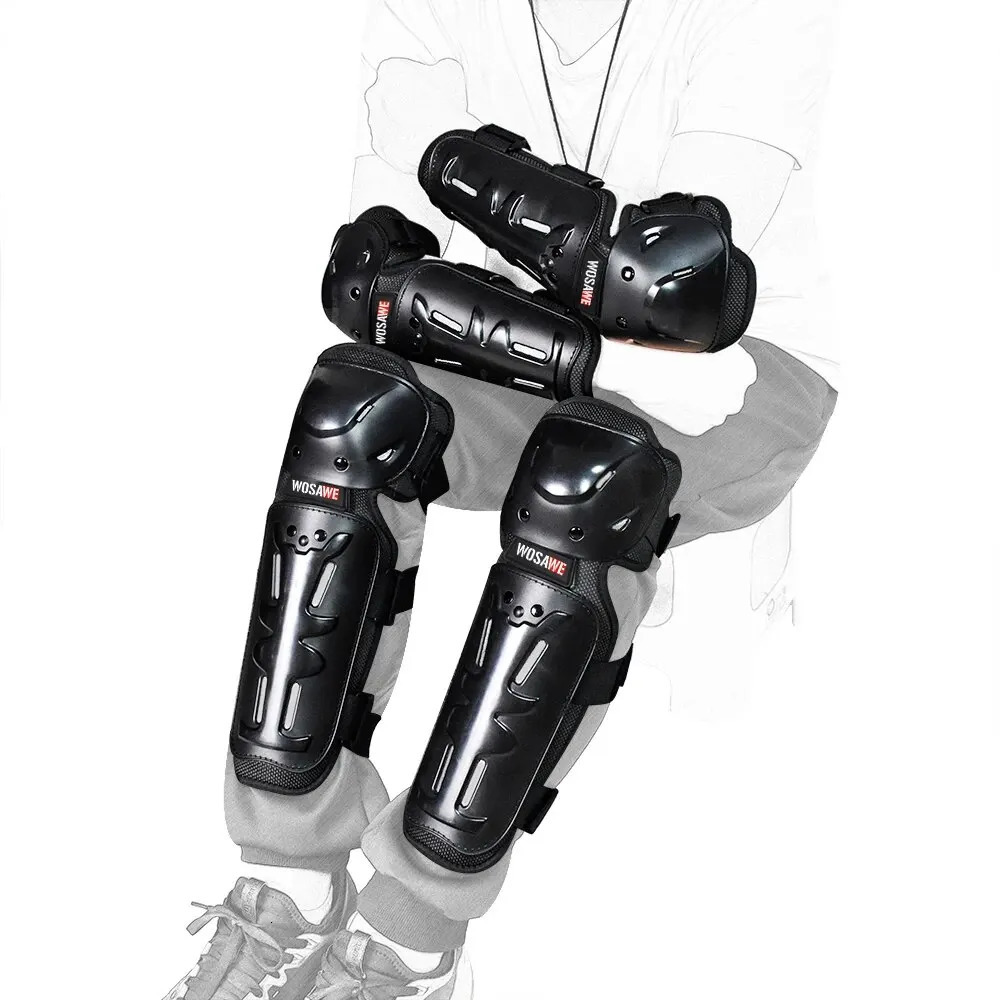 WOSAWE Sports Knee Elbow Pads Motorcycle Protection Ski Motocross Shin Guards Dirt Bike Offroad Cycling Protector 250908