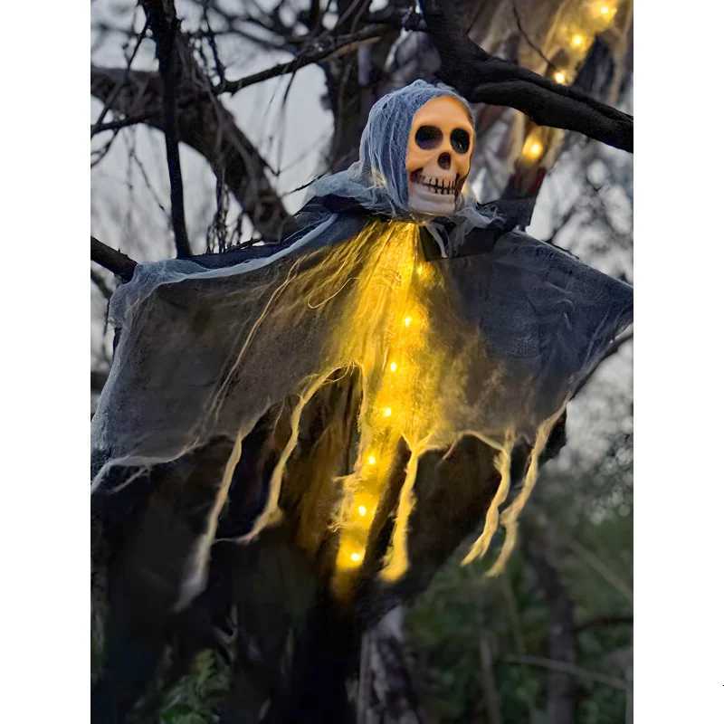 1pc Halloween Outdoor Hanging Grim Reaper Prop Halloween Indoor Outdoor Decorations Spooky Party Supplies H250908
