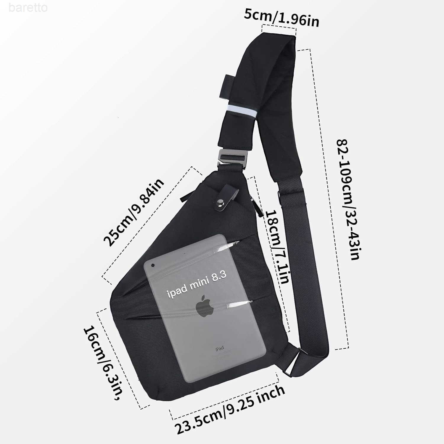 Sling Bag for Men and Women Anti theft Crossbody Bag Lightweight Shoulder Chest Bag for Travel Gym Z250909
