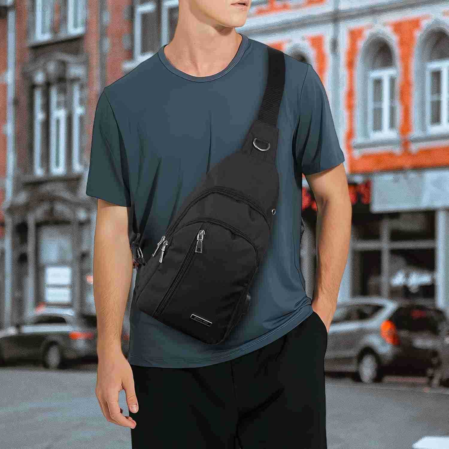 Rop Small Sling Bag Crossbody for Men Women One Strap Shoulder Cross Body Bag Sling Backpack for Travel Z250909