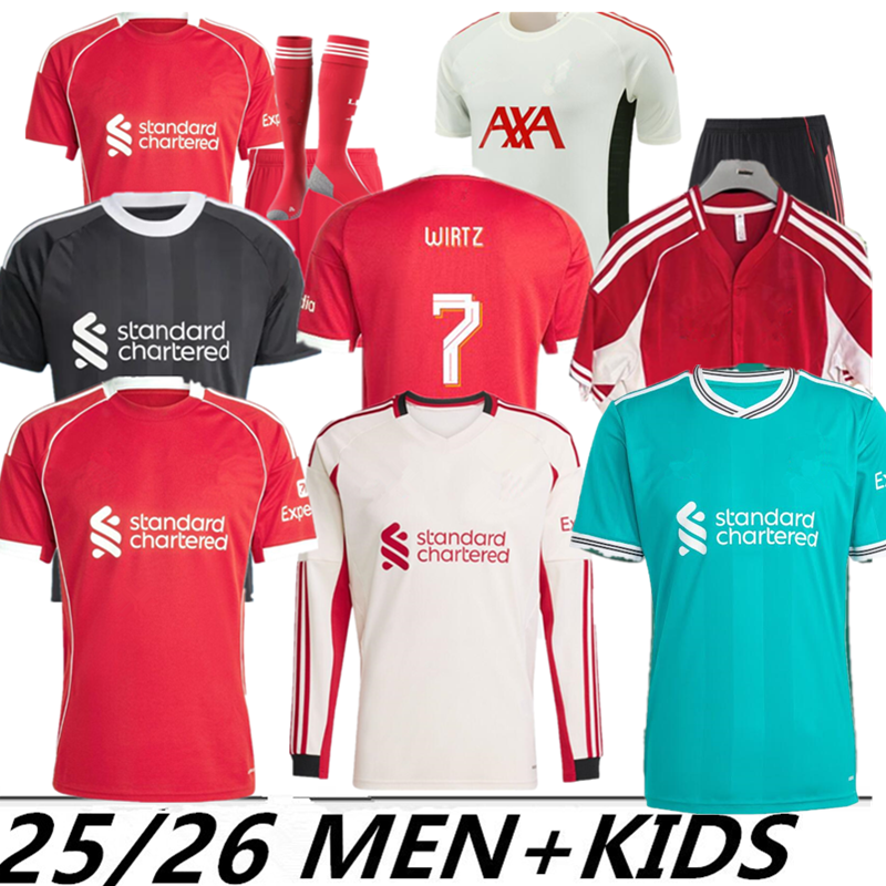 soccer jerseys home red away light Wonder White third Sea Green 25 26 kit 2025 football kids kit uniform goalkeeper 16-4XL