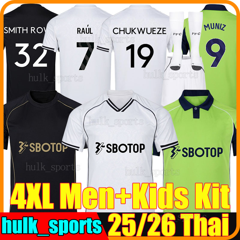 4XL 25/26 Fulham MUNIZ RAUL 3rd Soccer Jerseys CHUKWUEZE SMITH ROWE WILSON ADAMA BERGE LUKIC ROBINSON ANDERSEN BASSEY DIOP TETE men kids kits sets socks football shirt