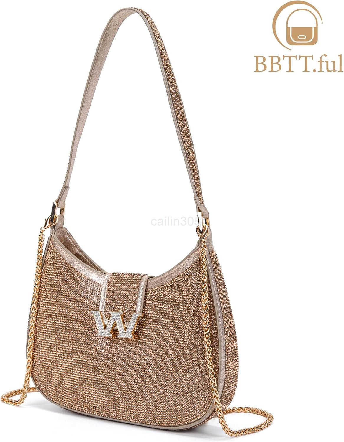 Evening Handbags Sparkling Crystal Purse Daily Casual Shoulder Bag Z25909