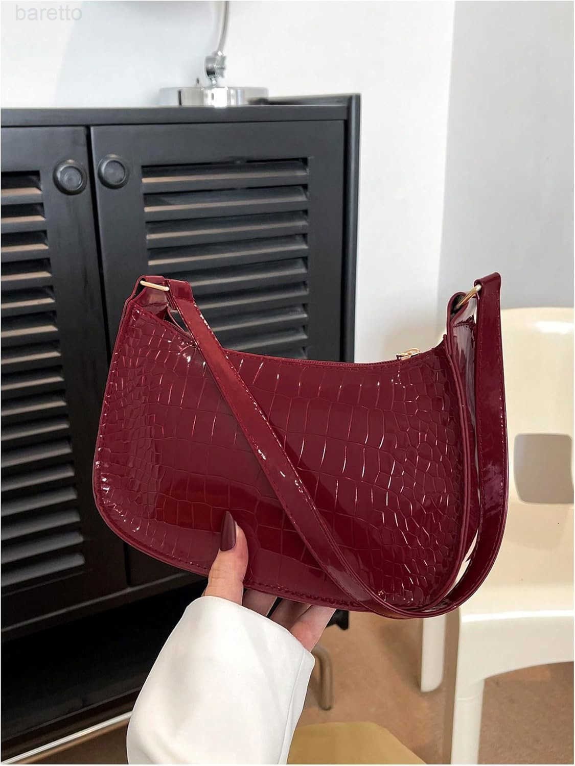 Womens PU Leather Shoulder Handbag Zipper Top Handle Single Strap Small Bags Purse Z250909