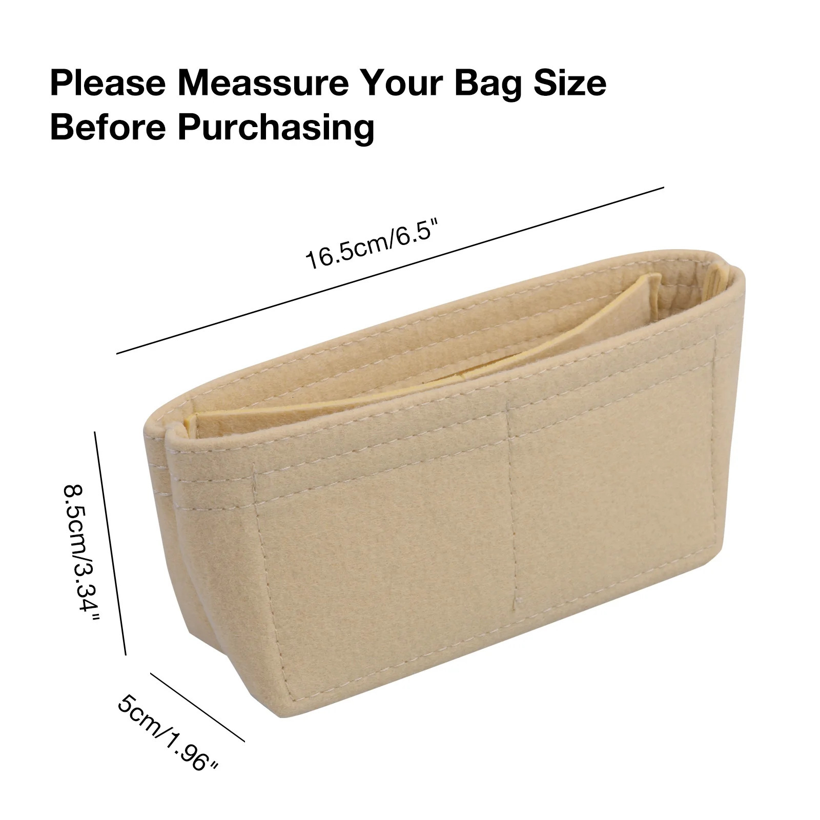 Bag Organizer For Mini Bag Storage Bag The Liner Bag Felt Purse Insert Handbag Liner Bag 250908
