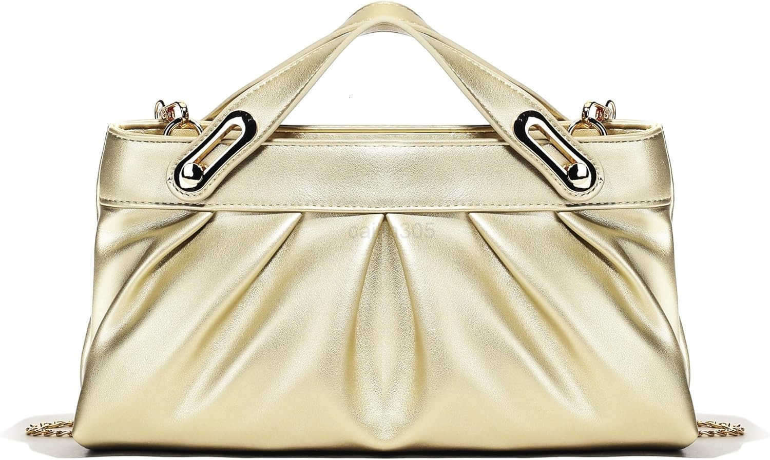 Purses For Women Formal Dressy Evening Shoulder Handbags Trendy Soft Pleated Vegan Leather Bag Z25909
