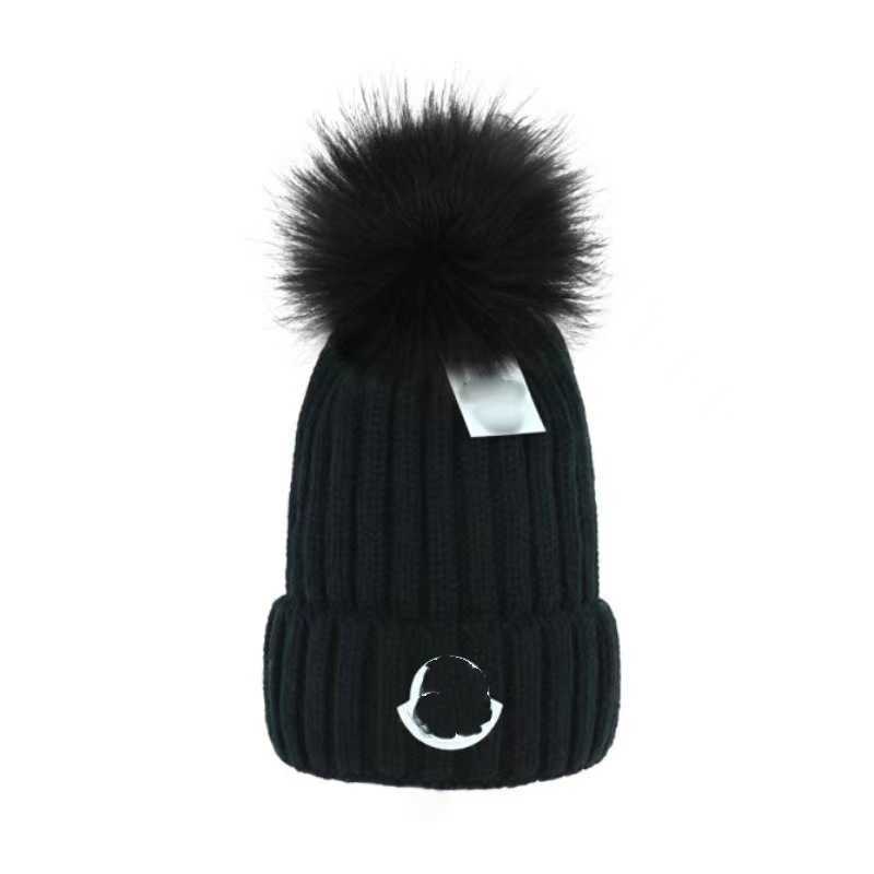 Fur Ball Knitted Hat Winter Thickened Outdoor Warm Mengjia Knitted Hat Winter Fashion Versatile Casual Warm Hat L2509087VJQ
