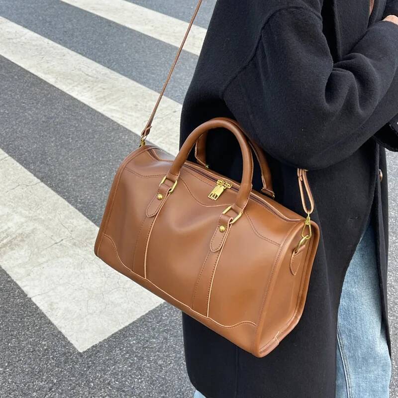 Versatile Women s Handbag Large Capacity Travel Bag Solid Color Autumn New Designer Bag Short Distance Luggage Bag Women s Crossbody Bag