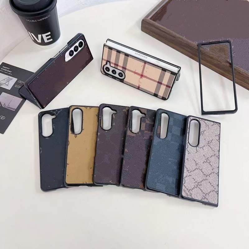 Phone Case luxury leather Designer iPhone Cases for samsung z fold 7 z fold 6 fold5 fold4 3 Cases samsung z flip 7 flip6 z flip5 4 3 Case Brand Letter Monogram Print Cover