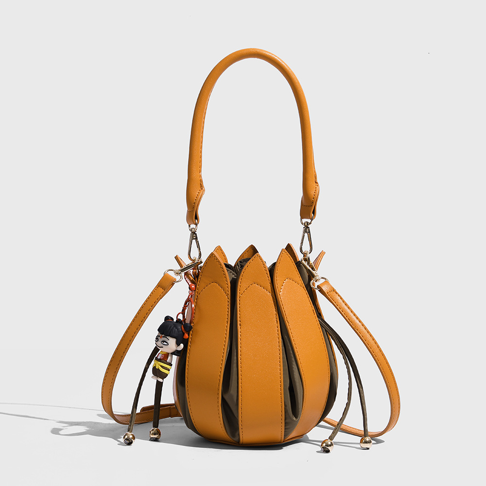 New Cross border Nezha Lotus Bag Luxury leisure Bag Pumpkin Bag Color blocked Handbag Designer Bag Crossbody Bag Shoulder Bag