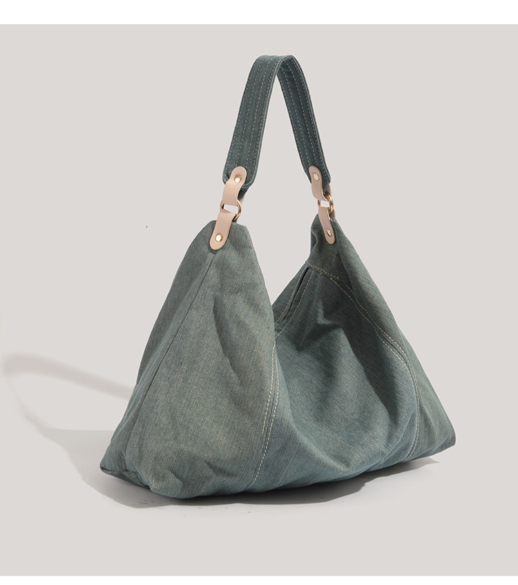 Women's Shoulder Bag Handbag Large Capacity Denim Canvas Bag New Casual design Underarm Commuting Bag 2025 Autumn New Designer Bag